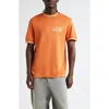 Golden Goose Journey Regular Fit Graphic T-shirt In Orange