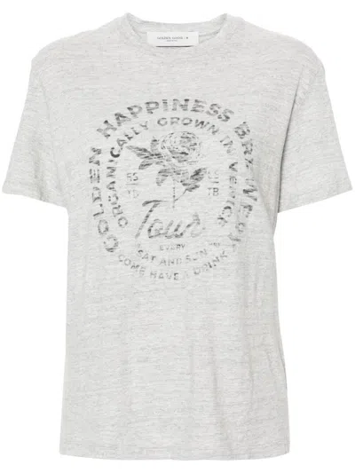 Golden Goose Journey Regular T-shirt With Print In Gray