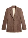 Golden Goose Houndstooth Check Blazer Jacket In Brown