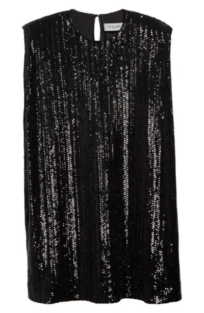Golden Goose Journey Sequin Minidress In Black