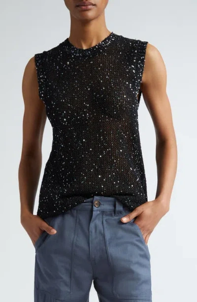 GOLDEN GOOSE GOLDEN GOOSE JOURNEY SEQUIN SLEEVELESS SWEATER