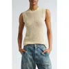 Golden Goose Journey Sequined Knit Tank Top In Heritage White
