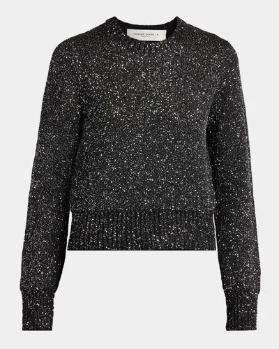 GOLDEN GOOSE JOURNEY SEQUINED CROP SWEATER