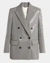 Golden Goose Journey Sequined Houndstooth Boyfriend Jacket