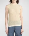 Golden Goose Journey Sequined Knit Tank Top In Heritage White