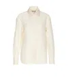 Golden Goose Embellished Collar Long Sleeves Textured Fabric In White