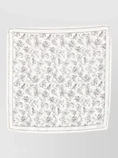 Golden Goose Journey Silk Twill Square Floral Foulard In Purple