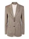 Golden Goose Tailored Wool Fresco Jacket For In Marrón