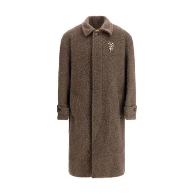 Golden Goose Journey Single-breasted Coat In Dark Brown