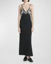 Golden Goose Embroidered Sleeveless Maxi Dress In Polar Night