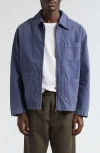 Golden Goose Journey Splatter Cotton Twill Chore Jacket In Blue