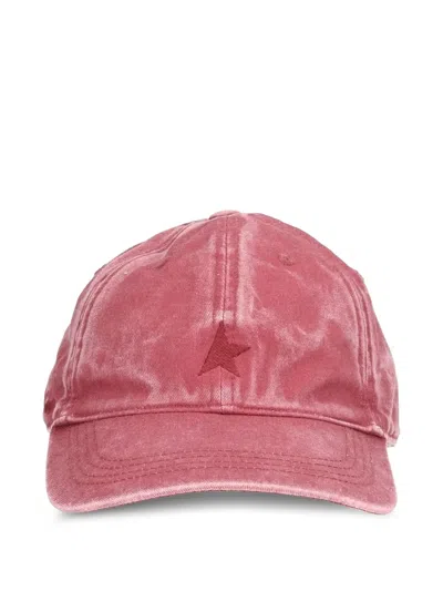 Golden Goose Journey Star-embroidered Baseball Cap In Pink