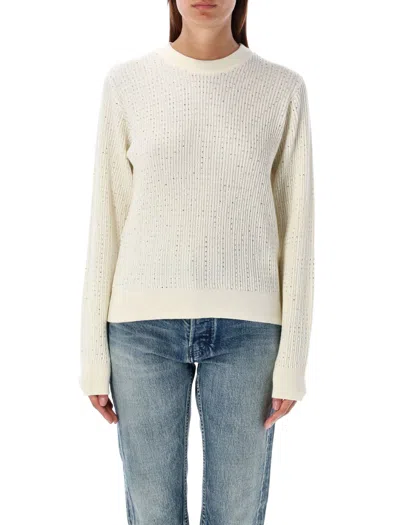 GOLDEN GOOSE JOURNEY SWEATER IN WOOL WITH APPLIED CRYSTALS