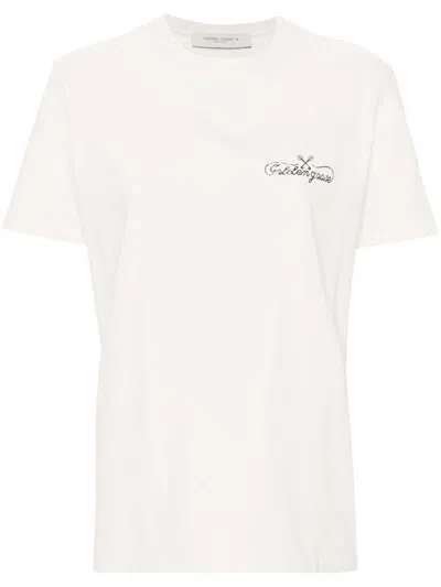 Golden Goose Journey T-shirt With Logo Clothing In White