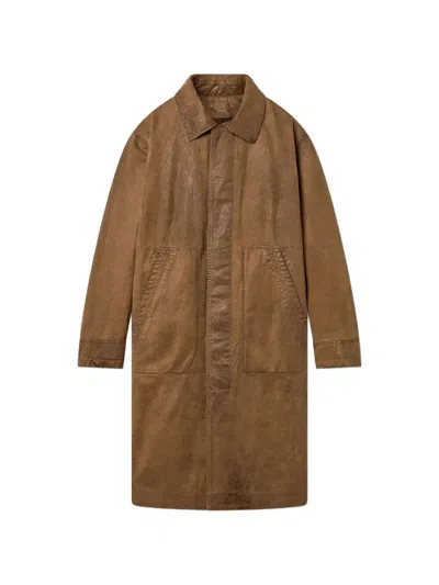 Golden Goose `journey` Trench Coat In Brown