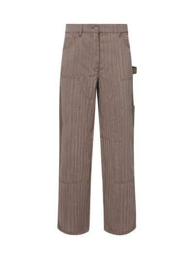 Golden Goose Journey Trousers In Wool Blend In Brown