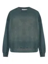 Golden Goose Black Cotton Sweatshirts In Green