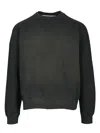 Golden Goose Crew Neck Sweatshirt With A Distressed Effect In Brown