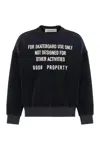 Golden Goose Black Chenille Embroidered Lettering Sweatshirt In Black