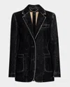 Golden Goose Journey Velvet-effect Jacket In Black