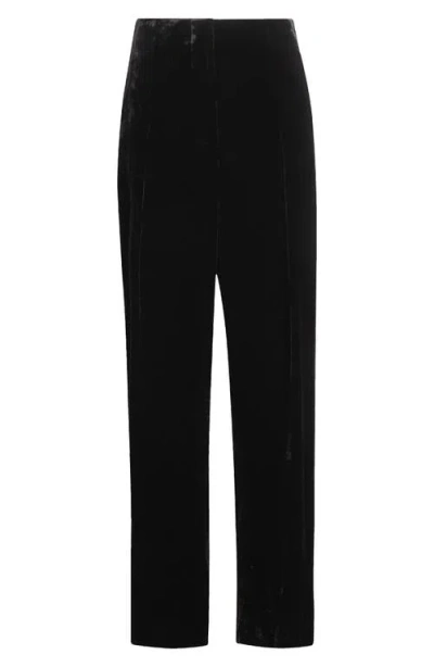 Golden Goose Journey Velvet Wide Leg Pants In Black