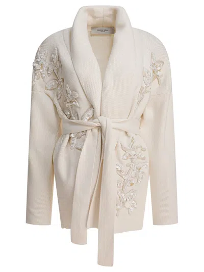GOLDEN GOOSE GOLDEN GOOSE CARDIGAN WITH FLORAL EMBROIDERY
