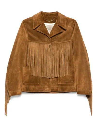 GOLDEN GOOSE GOLDEN GOOSE JOURNEY W'S JACKET WITH FRINGES IN