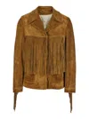 Golden Goose Women Olinda Fringed Jacket In Brown