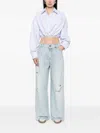 Golden Goose Wide Leg Boyfriend Jeans With Distressed Details