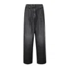 Golden Goose Grey Jeans With Pences On The Front And Logo Detail On The Rear In Black