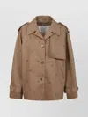 Golden Goose Belted Cuffs Embellished Epaulettes Jacket In Brown