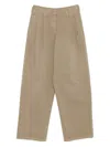 Golden Goose Beige Wide Leg Trouser In Brown