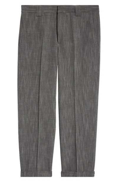 Golden Goose Journey Wool Blend Chinos In Grey/ White