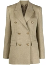 Golden Goose Golden Wool Double Breasted Blazer In Neutrals