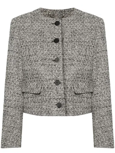Golden Goose Journey Jacket In Gray Boucle In Grey