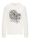 Golden Goose Journey Floral Embroidered Crewneck Sweatshirt In Neutral