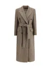 Golden Goose Journey Ws Double Breasted Coat With De In Brown
