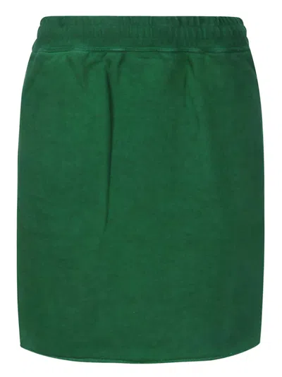 Golden Goose Journey Knit Drawstring Mini Skirt In Green Jacket