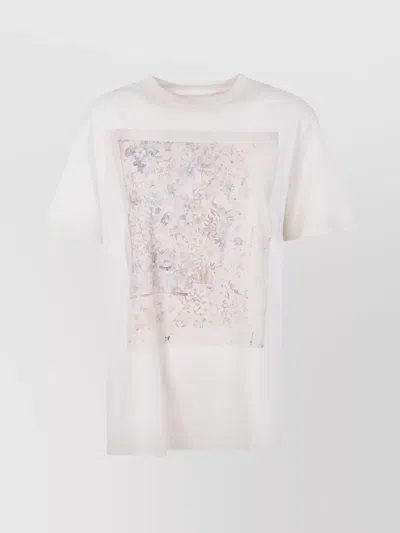 GOLDEN GOOSE "JOURNEY W'S" FLORAL PRINT CREW NECK T-SHIRT