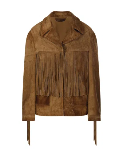 GOLDEN GOOSE JOURNEY W`S JACKET WITH FRINGES
