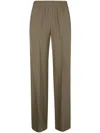 Golden Goose Brittany Beige Pants With Logo Charm Detail On The Rear And All-over Striped Motif In Viscose Blend  In Beige