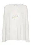 Golden Goose Journey Ws Knit Raglan Sleeves Sweater In White