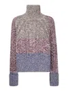 Golden Goose Journey Ws Knit Turtle Neck Raglan Sleeves Sweater In Multicolour