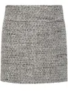 Golden Goose Miniskirt In Black And White Bouclé Cotton