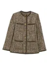 Golden Goose "journey W`s" Long Boxy Jacket W Patch Pockets And Leather Details Clothing In Brown