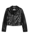 Golden Goose Nevada Biker Jacket In Lambskin In Black