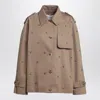 Golden Goose Oversized Beige Trench Coat With Crystals Women