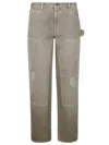 Golden Goose Journey Ws Painter Pant Destroyed Pinstripes Cott In Kalamata