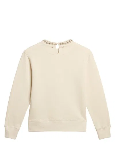 Golden Goose Journey W`s Regular Crewneck Sweatshirt Clothing In White