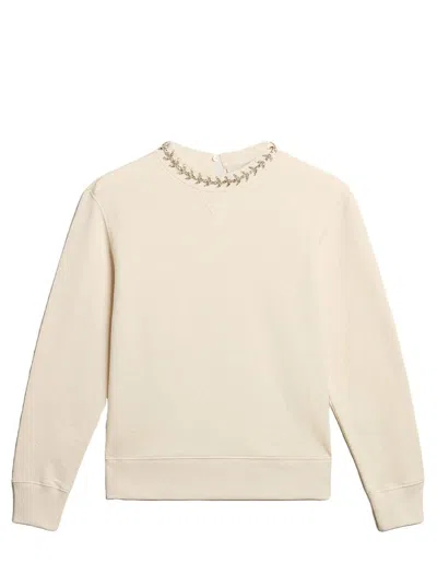 Golden Goose Deluxe Brand Embellished Crewneck Sweatshirt In White